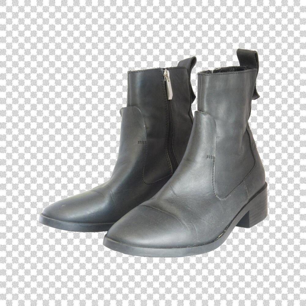 Zara Women's Black and Grey Boot